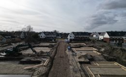 Viering start bouw met kopers NOM-woningen Morgenstond, Giesbers